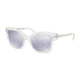 Michael Kors BARBADOS MK2072 Sunglasses 30502S-56 - Crystal Clear Injected Frame, Lavendar Mirror Lenses