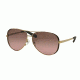 Michael Kors CHELSEA MK5004 Sunglasses 101414-59 - Gold/Dark Chocolate Brown Frame, Brown Rose Gradient Lenses