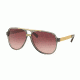 Michael Kors CLEMENTINE II MK6025 Sunglasses 30918H-60 - Grey Transparent/gold Frame, Burgundy Gradient Lenses