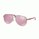 Michael Kors HVAR MK5007 Single Vision Prescription Sunglasses MK5007-10397V-59 - Lens Diameter 59 mm, Frame Color Gold Fuscia