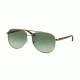 Michael Kors HVAR MK5007 Single Vision Prescription Sunglasses MK5007-10432L-59 - Lens Diameter 59 mm, Frame Color Gold Wood
