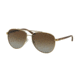 Michael Kors HVAR MK5007 Single Vision Prescription Sunglasses MK5007-1043T5-59 - Lens Diameter 59 mm, Frame Color Gold Wood