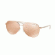 Michael Kors HVAR MK5007 Single Vision Prescription Sunglasses MK5007-1080R1-56 - Lens Diameter 56 mm, Frame Color Rose Gold-tone