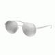 Michael Kors LON MK1021 Single Vision Prescription Sunglasses MK1021-10016G-53 - Lens Diameter 53 mm, Frame Color Silver