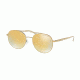 Michael Kors LON MK1021 Single Vision Prescription Sunglasses MK1021-11687P-53 - Lens Diameter 53 mm, Frame Color Gold Tone