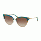Michael Kors SAVANNAH MK1033 Progressive Prescription Sunglasses MK1033-334413-54 - Lens Diameter 54 mm, Frame Color Teal Mosaic/shiny Pale Gold-to