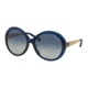 Michael Kors WILLA I MK2015B Single Vision Prescription Sunglasses MK2015B-30884L-58 - Lens Diameter 58 mm, Frame Color Blue-Gold