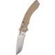 Microtech Amphibian Ram-Lok STW Part Serr Fluted G10 3.875in Folding Knife, Tan, 137RL-11FLGTTA