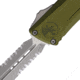 Microtech Combat Troodon D/E Gen III Apocalyptic Partial Serrated 4in Automatic Folding Knife, OD Green, 1142-11APOD