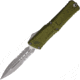 Microtech Combat Troodon D/E Gen III Apocalyptic Partial Serrated 4in Automatic Folding Knife, OD Green, 1142-11APOD