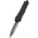 Microtech Combat Troodon Delta Frag Shadow Fluted DLC Hareware Nickel Boron Internals 3.8in Folding Knife, Black, 142-1CT-DSH