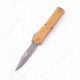 Microtech Combat Troodon Gen III Bowie Apocalyptic Standard 4.13in Automatic Folding Knife, Tan, 1146-10APTA