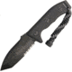 Microtech Currahee T/E Fixed Blade Knife, 4.5in, Partially Serrated, Tanto, Black, Composite Handle MCT1032