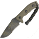 Microtech Currahee T/E Green Camo Fixed Blade Knife, 4.5in, Partially Serrated MCT1032GC