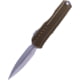Microtech Cypher II D/E Standard 3.55in Folding Knife, Od Green Stonewash, 1242-10OD
