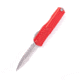Microtech Cypher II D/E Stonewash Part Serrate Automatic Folding Knife, 3.55in, M390MK Steel, Red, 1242-11RD