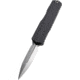 Microtech Cypher II D/E Stonewash Standard 3.55in Folding Knife, Black Stonewash, 1242-10