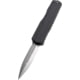 Microtech Cypher II D/E Stonewash Standard 3.55in Folding Knife, Black Stonewash, 1242-10