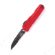 Microtech Cypher II S/E P/S Automatic Folding Knife, 3.55in, M390MK Steel, Red/Black, 1241-2RD