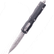 Microtech Dirac D/E Apocalyptic Standard Full Serration 2.875in OTF Automatic Folding Knife, Black, 225-12AP