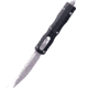 Microtech Dirac D/E Stonewash Standard Full Serration 2.875in Folding Knife, Black, 225-12