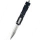 Microtech Dirac D/E Stonewash Standard Partial Serrations 2.875in Folding Knife, Black, 225-11