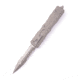 Microtech Dirac Delta Apocalyptic Part Serrate 2.875in Automatic Folding Knife, Natural Clear, 227-11APNC
