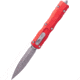 Microtech Dirac Delta D/E Apocalyptic Standard 3.75in Folding Knife, Red, 227-10APRD