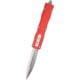 Microtech Dirac Delta D/E Black Standard 3.75in Folding Knife, Red, 227-1RD