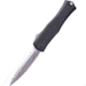 Microtech Hera II D/E Stonewash Full Serrated 4.01in Folding Knife, Black, 1702-12