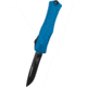 Microtech Hera II Recurve Black Standard 4.01in Folding Knife, Blue, 1705-1BL