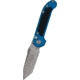 Microtech L.U.D.T. T/E Gen III Stonewash Full Serrated 3.5in Folding Knife, Blue Stonewash, 1136-12BL