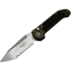 Microtech L.U.D.T. T/E Gen III Stonewash Full Serrated 3.5in Folding Knife, Od Green, 1136-12OD