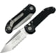 Microtech L.U.D.T. T/E Gen III Stonewash Full Serrated 3.5in Folding Knife, Stonewash, 1136-12