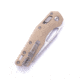 Microtech MSI S/E Fluted G-10 Stonewash Partial Serrated 3.88in Folding Knife, Tan, 210-11FLGTTA