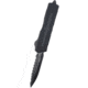 Microtech Scarab II Gen III D/E Black Full Serrate Tactical 3.95in Folding Knife, Black, 1280-3T