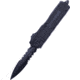 Microtech Scarab II Gen III D/E Black Part Serrate Tactical 3.95in Folding Knife, Black, 1280-2T