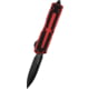 Microtech Scarab II Gen III D/E Black Standard 3.95in Folding Knife, Red, 1280-1RD
