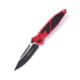 Microtech Socom Elite-M S/E Folding Knife, 4in, M390 Steel, Black, Clip Point Blade, Aluminum, Red/Black Handle, 160-1RD