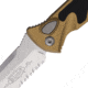Microtech Socom Elite T/E-Auto Stonewash Partial Serrated 4.05in Automatic Folding Knife, Tan, 161A-11TA