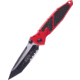 Microtech Socom Elite T/E-M Black P/S 4in Folding Knife, Red, 161-2RD