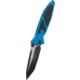 Microtech Socom Elite-M T/E Folding Knife, 4in, M390 Steel, Black, Tanto Blade, Aluminum, Blue Handle, 161-1BL