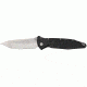 Microtech SOCOM Elite T/E Folding Knife, 4.05in, M390 Steel, Stonewashed, Tanto Blade, Partially Serrated, Aluminum, Black Handle, 161-11