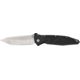 Microtech SOCOM Elite T/E Folding Knife, 4.05in, M390 Steel, Stonewashed, Tanto Blade, Partially Serrated, Aluminum, Black Handle, 161-11
