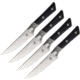 Microtech Steak Knife Set Black, MCT3600B12SETBK