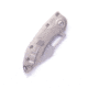 Microtech Stitch Auto S/E Stonewash Part Serrate 3.75in Folding Knife, Natural Clear, 169-11NC