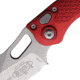 Microtech Stitch S/E Stonewash Standard Automatic Folding Knife, 3.75in, Red, 169-10RD