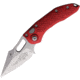 Microtech Stitch S/E Stonewash Standard Automatic Folding Knife, 3.75in, Red, 169-10RD