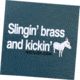 Miculek Slingin Brass Sticker, 2x2, STICK-SLINGBRASS
