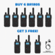 Midland BR180 BizTalkR 6 Single Radios + 3 FREE - BR180BONUS3, BR180BONUS3